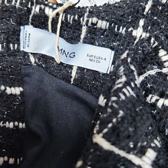 Mango Black and White Sheath Mini Dress for Work - Picture 12 of 12